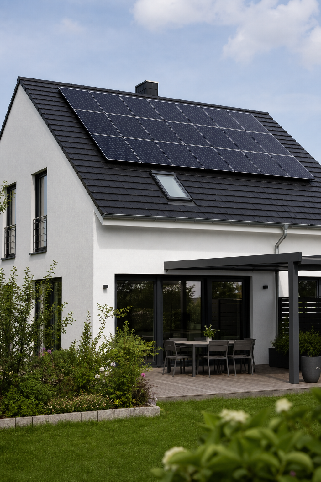 Photovoltaik auf einem Wohnhaus